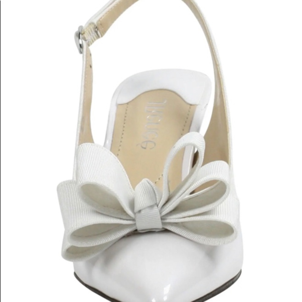 J. Renee Gabino WEDDING white kitten heels with bow ♥️ 👠 NEW WITHOUT BOX! - Picture 2 of 9